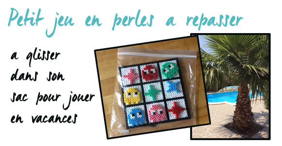 Tutoriel perles à repasser : jeu du morpion à la sauce pacman