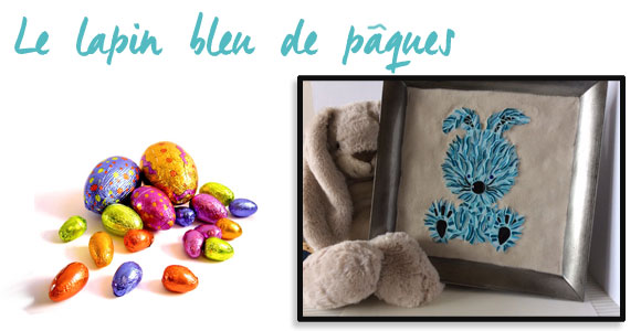 Le lapin bleu de pâques